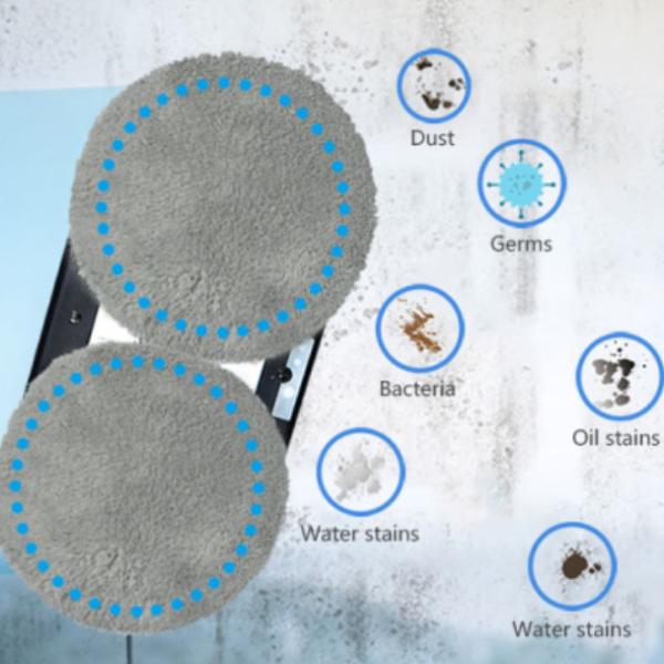 2 кг батарейный робот очистки стекла с дистанционным управлением водонепроницаем