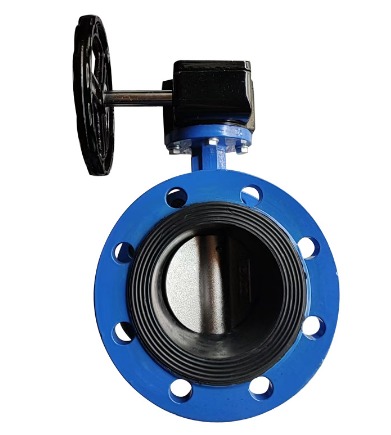 2in-48in Large Caliber WCB SS304/316 Flange Soft Seal Double Flange Concentric butterfly Valve with Gearbox  Standard