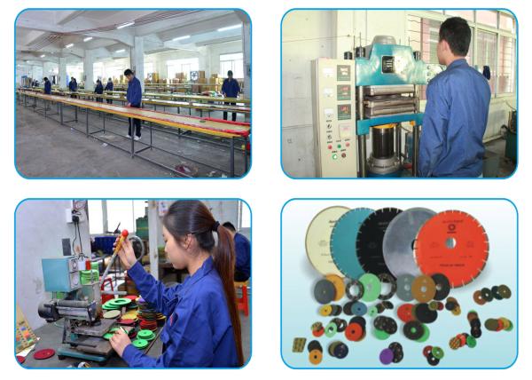 High Gloss Dry Diamond Polishing Pads For Marble / Concrete For 9mm