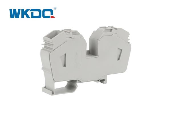 285-635 Red Copper Two Conductor Spring Clamp Terminal Block Installation Side And Center Marking