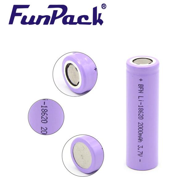 батарея AAA иона лития 18620C перезаряжаемые, батарея 1.5A 3.7V 2000mAh