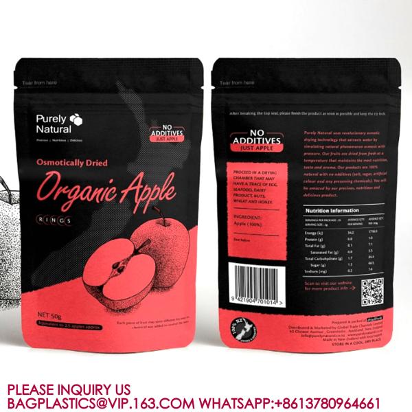 Food Packaging Bags Sweets Biscuits Nuts Zip Bags Plastic Packaging Aluminium Foil Bags