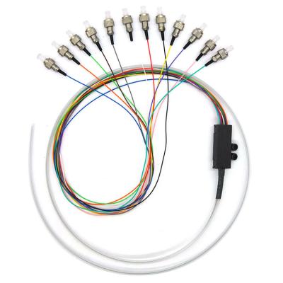 12 Colors ST Ribbon Fan Out Single Mode Fiber Pigtails