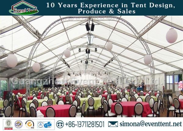 Strong Frame Heavy Duty Tents For Camping , Clear Roof Wedding Tent With 200 Person Seat