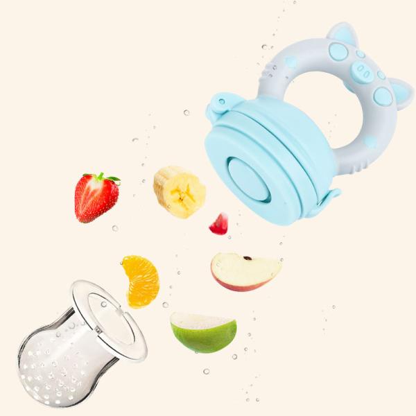 Food Grade Soft Customized Baby Feeding Silicone Pacifier  		Baby Fruit Food Feeder Pacifier