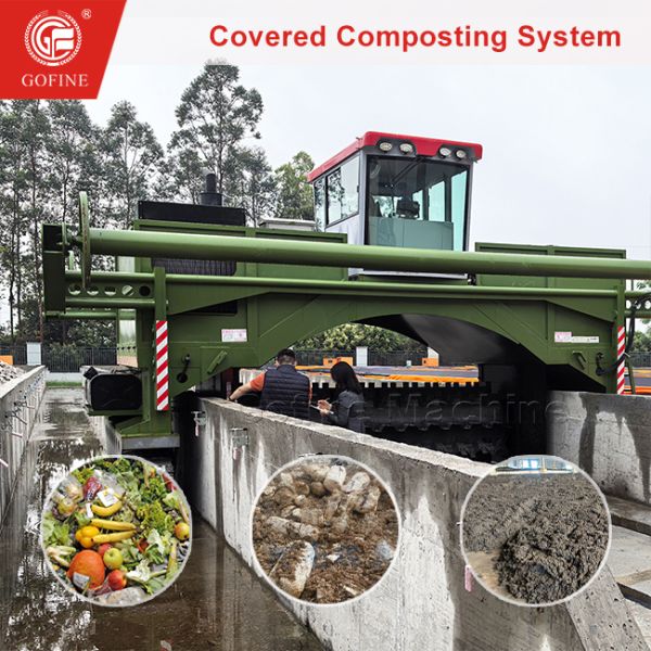 Breathable Fabric / Compost Cover Composting Machine Organic Fertilizer Plant