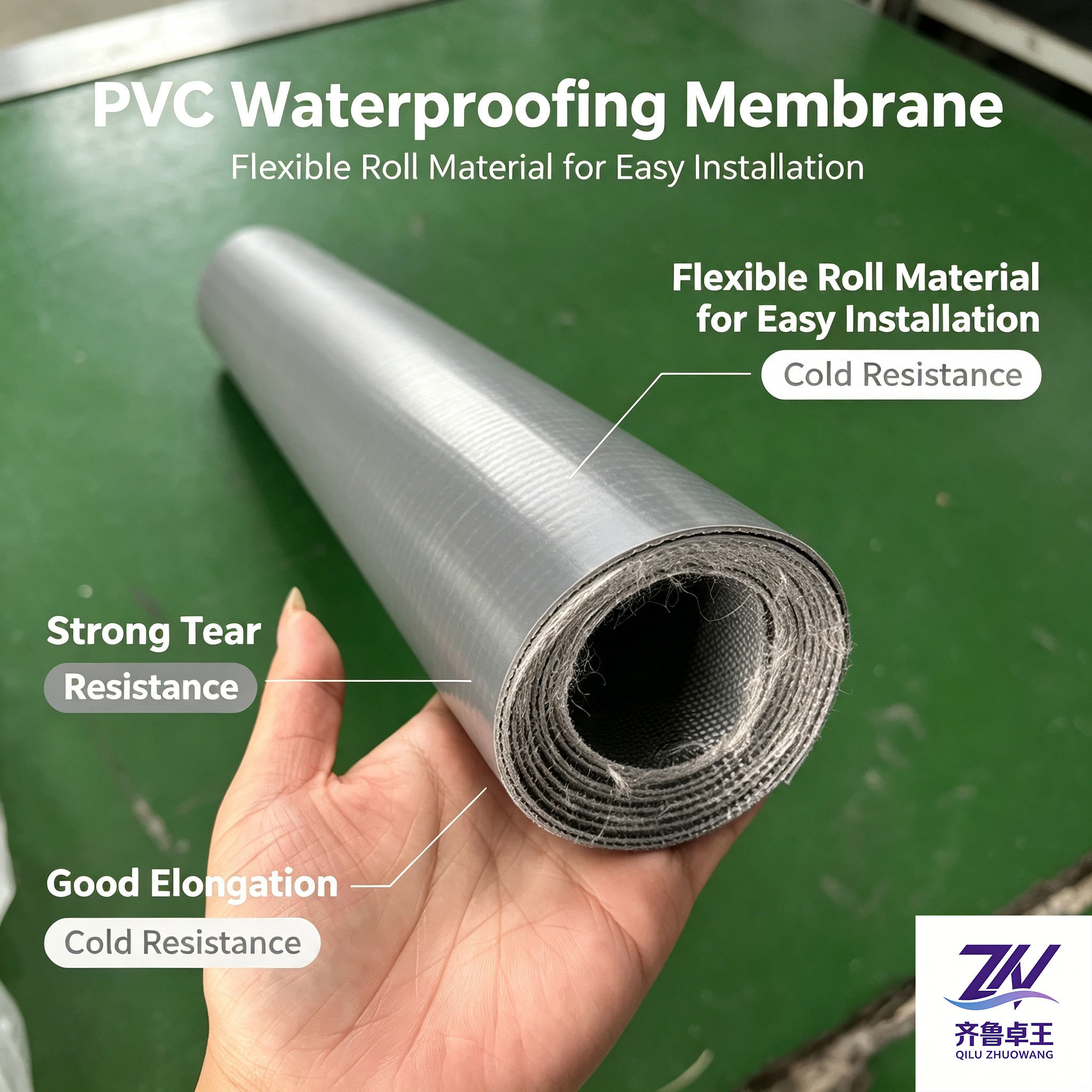 Root Resistant 100% Waterproof PVC Waterproofing Membrane with 20+ Years Durability for Rooftop Garden