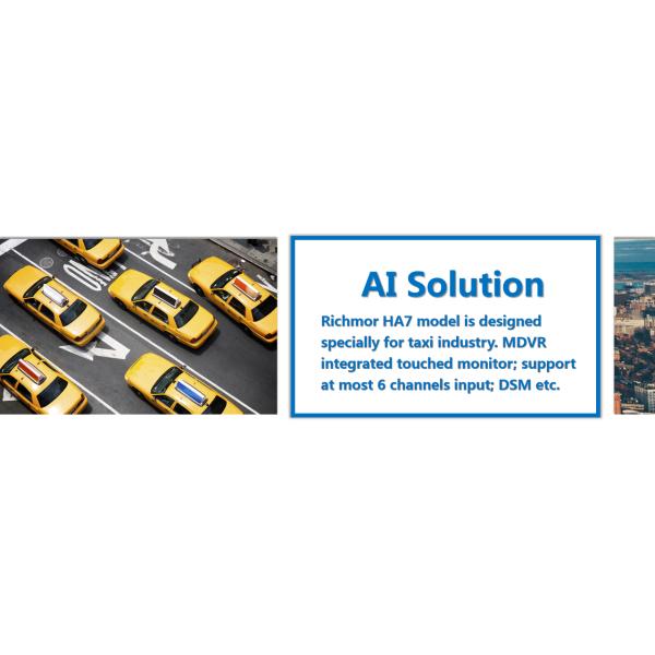 6CH 720P AHD мобильный DVR для транспортных средств с умным сенсорным монитором и распознаванием лица водителя