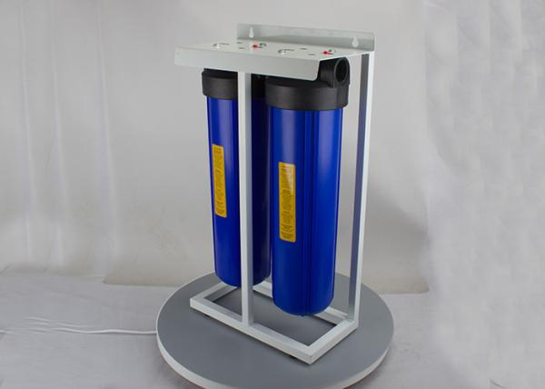 Floor mount 20'' big blue whole house  water filter housings 1'' port with double sump