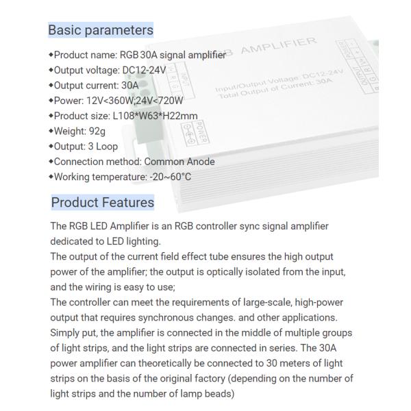 DC 24V DC 12V усилителя прокладки СИД силы синхронизации для света прокладки СИД
