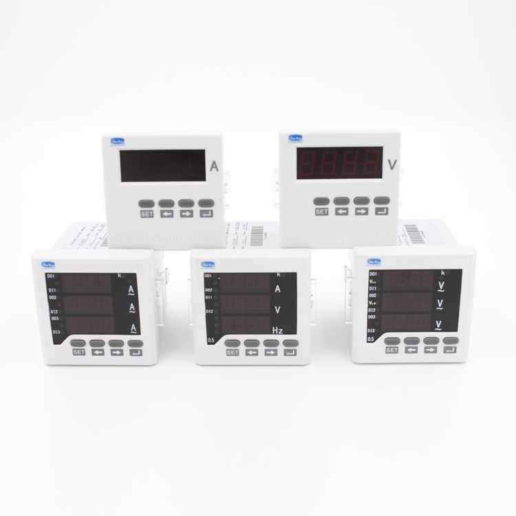 1 Phase Digital Voltmeter Ammeter hz Led 72*72 Multifunction Digital Panel Meter with Multifunction Meter Digital Ammeter