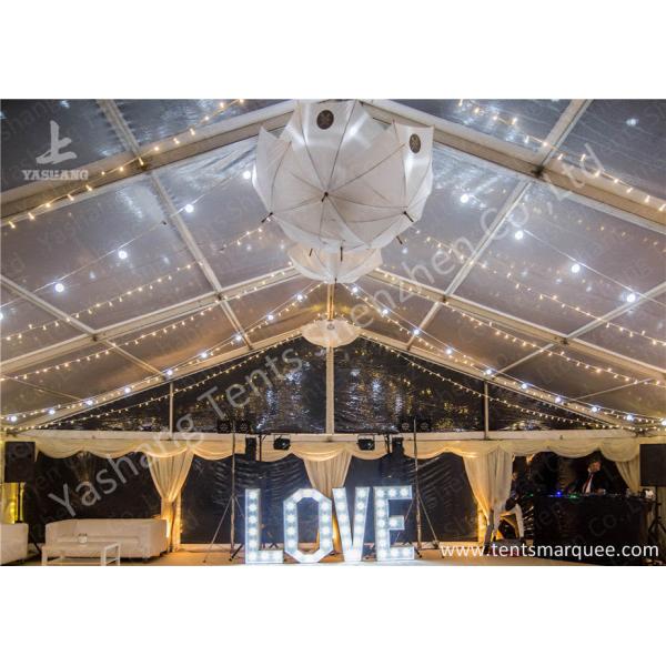 Pretty Transparent Cover Outdoor Wedding Reception Marquee Solid Anodized Aluminum Profile