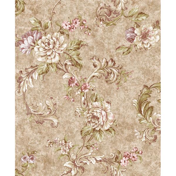 Durable American Style Wallpaper , Floral Print Wallpaper For Interior Walls