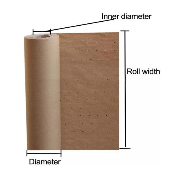 Food Grade 40gsm Dark Brown Kraft Paper Roll Yellow 60 Inch