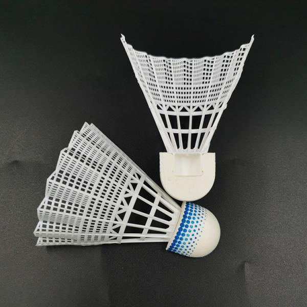 Nylon Badminton Plastic Shuttlecock Stable Sturdy For Entertainment Yellow White