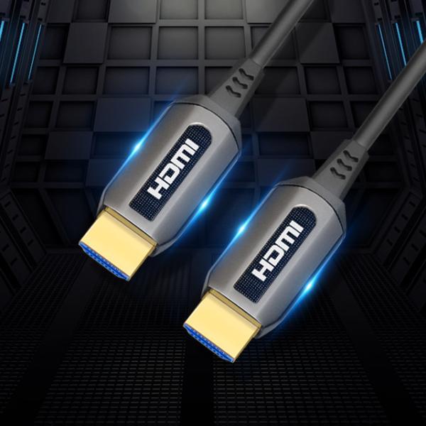 Black PVC Jacket Optical HDMI Cable 100M Ethernet 4K 6.6Ft 18G 3D