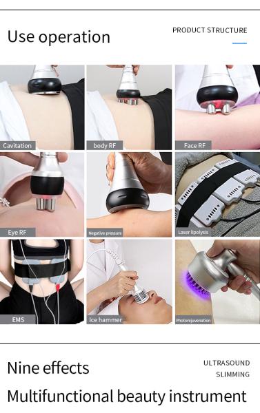 EMS Vacuum RF Slimming Machine , Lipo Laser Beauty 10 In 1 Cavitation Machine