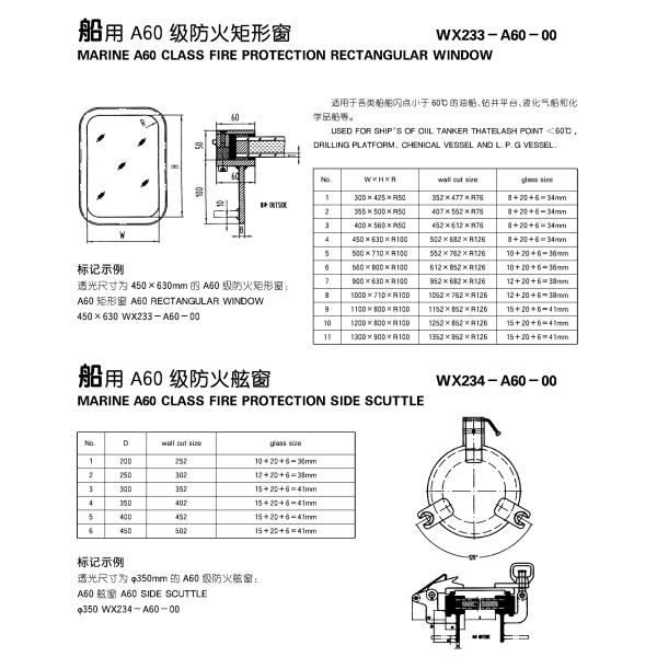 1240x840xR120 Size Marine Windows For Boats Oil Tanker 19mm Glass Thickness