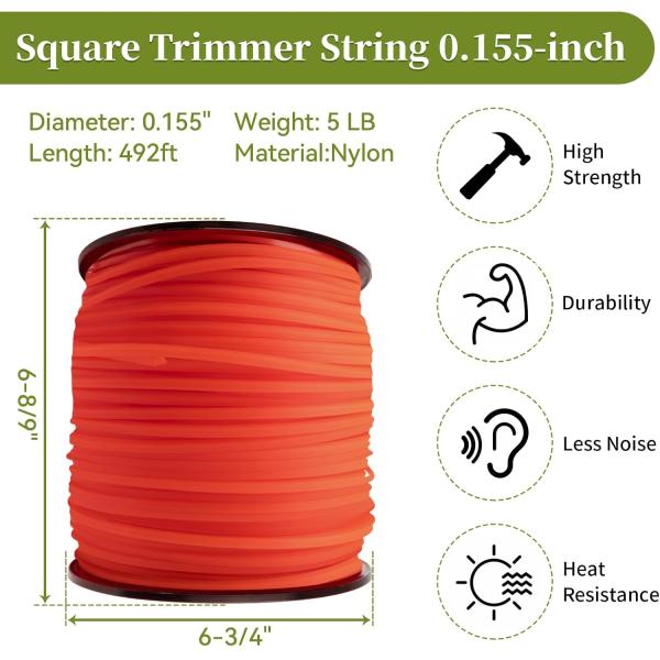 Garden Tools Spare Parts Brush Cutter String Trimmer 1.0mm-5.0mm Grass Trimmer Line