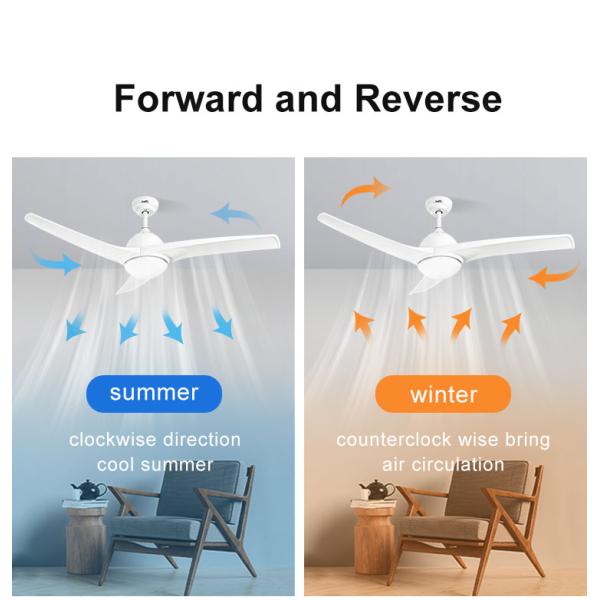Ventilador de teto LED com luz 1stshine Controle de parede sem fio de motor silencioso DC clássico moderno
