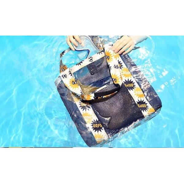 fashion handbags customised plastic pvc tote beach bag transparent, Travel Beach Camping Mesh Shoulder Tote Beach bag