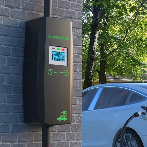 Padrão portátil da fase 11KW Europa do Type2 16A/3 do carregador do modelo 2 EV