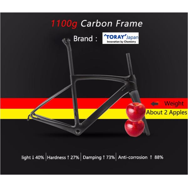 Трудный углерод 700c 120kg велосипеда дороги Sava рамки нагружает емкость для Unisex