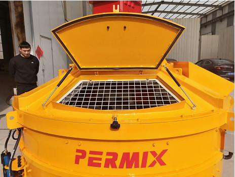 3000L Input Capacity Planetary Concrete Mixer Heavy Duty Orange Color PMC2000
