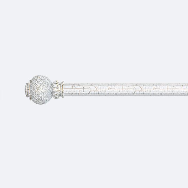 28mm Resin Ball Luxury Curtain Rod Finials Customized Curtain Rod Set Double Bracket