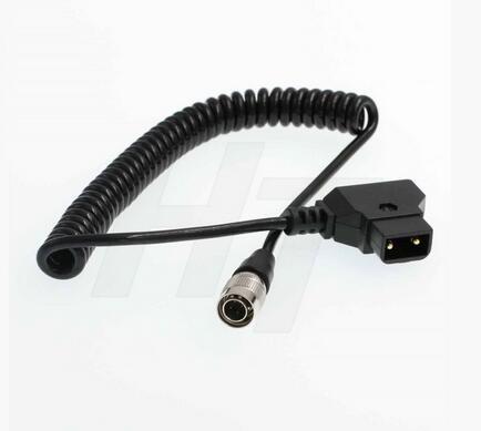 HangTon D-tap Hirose 4 Pin Coiled Power Cable