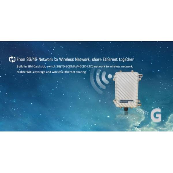 4G LTE Outdoor WIFI CPE With SIM Card Slot Qualcomm Atheros AR9341 Chipset
