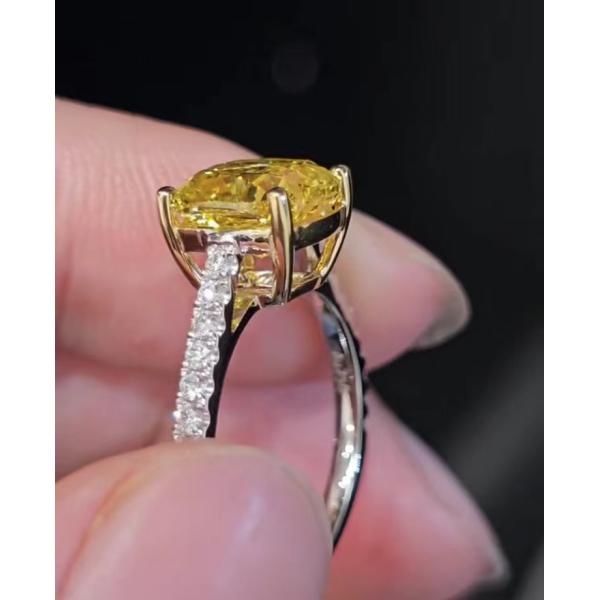 Yellow Diamond Lab Grown Diamond Rings Engagement Wedding Ring