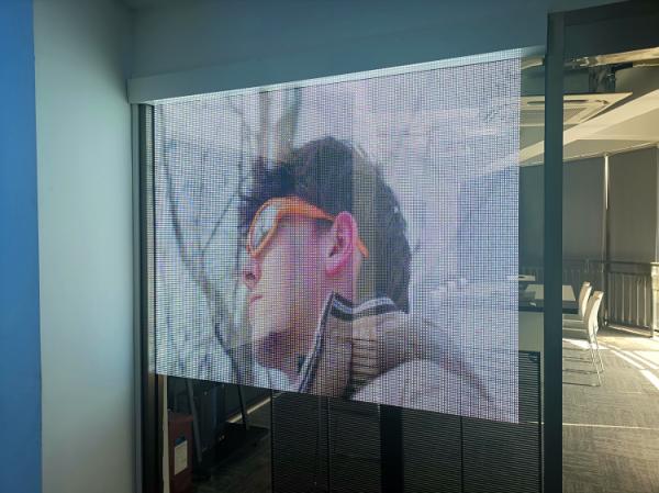 SMD1314 Indoor P6 LED Display Film , Adhesive LED Transparent Film Screen