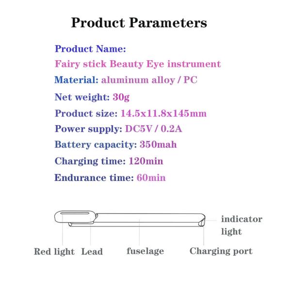 Massager с обжатием жары, лицевой Massager глаза морщинки Ems новой палочки массажа глаза заботы красоты 2022 анти-, красота Rf Ems