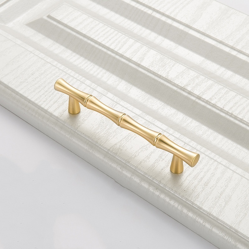 New Design Bamboo Shape T-Bar Door Pull Handles Zinc Alloy Furniture Handles for