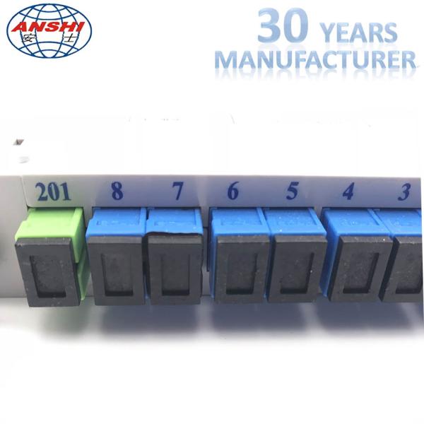 Mini material ótico tipo cassette do ABS do divisor do Plc da caixa de distribuição 1X8 da fibra