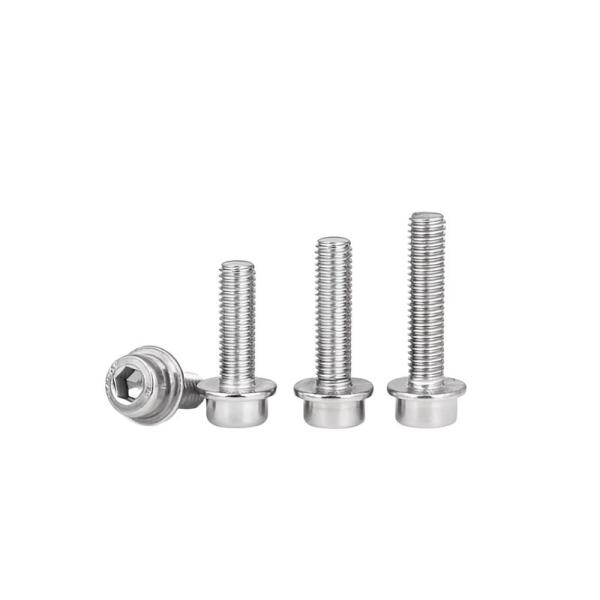 Hex Socket Head Flange Bolts Carbon Steel Stainless Steel M3 M4 M5 M6 M8 M10 with 1