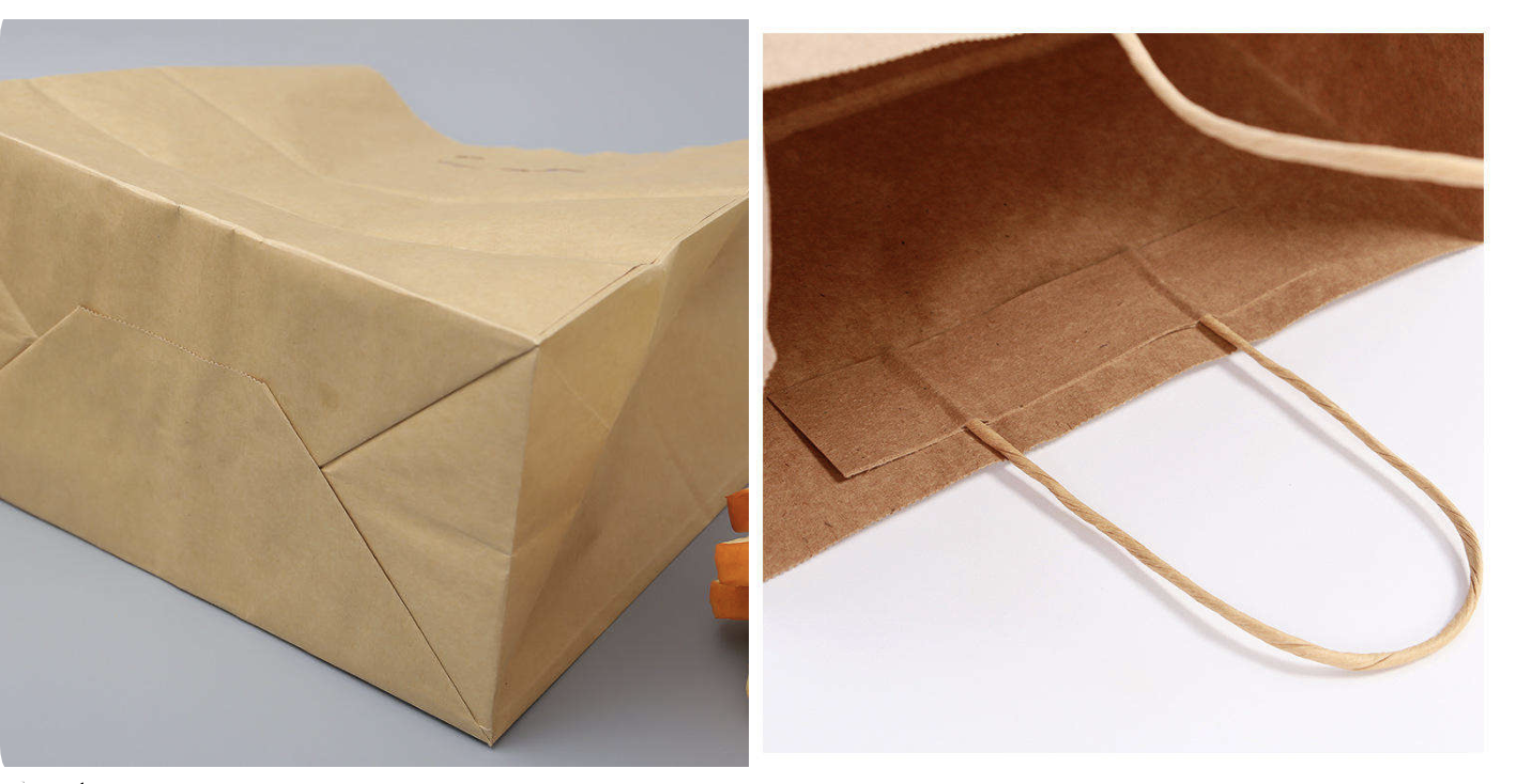 Custom Printed Logo Craft Packaging Kraft Paper Bag Shopping Bags With Handle