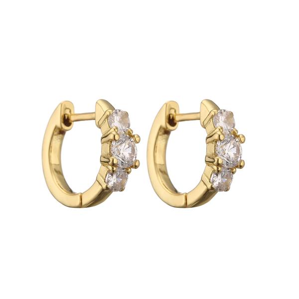 Серьги моды страза женщин ювелирных изделий золота обруча 24K классические