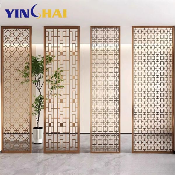 Luxury Stainless Steel Screen Partition Home Interior Room Separations Metal Screen Divider