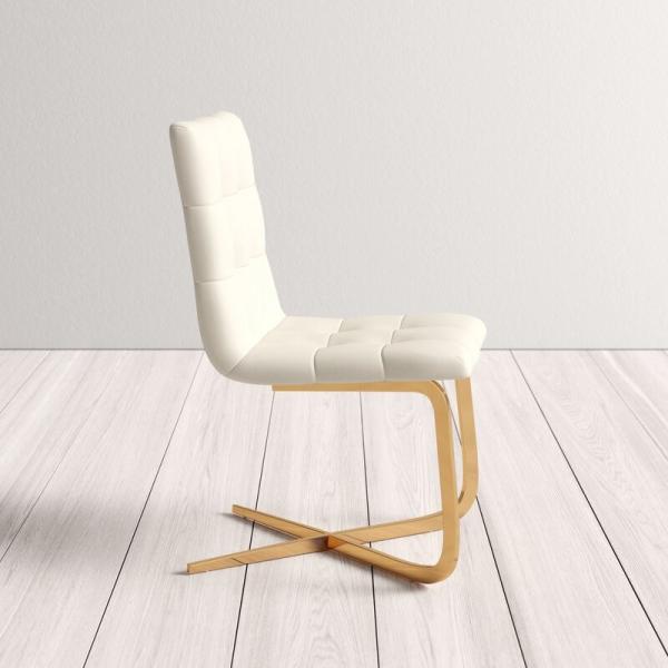 910mm Gold Metal Frame Modern Leisure Leather Chair for Living Room