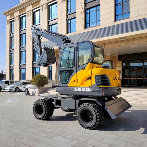 Mini Excavator Digger Hydraulic 6.5 TON Compact Excavators Machine Wholesale Mini Wheel Excavator