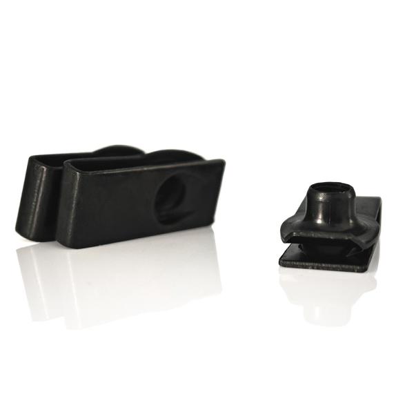 DIN padrão revestido de zinco preto 304 aço inoxidável U Clips Nut para automóvel de motocicleta
