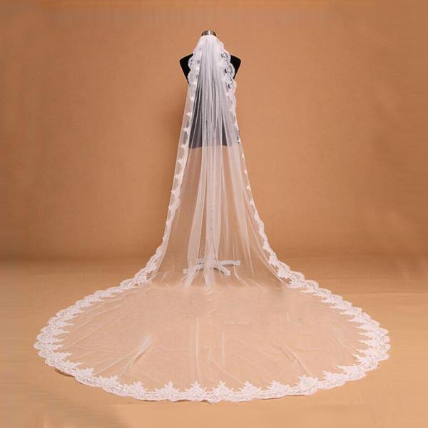 3m Ivory Bridal Veil Jacquard Lace Edge with Cord