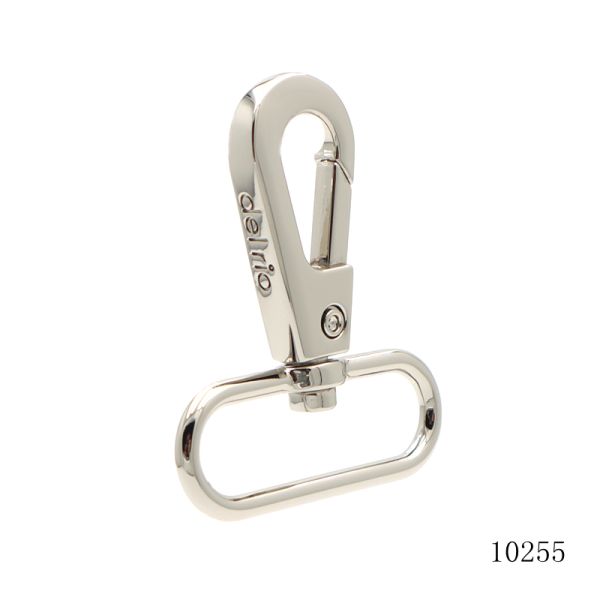 Nickel Logo Engraved Nickel Swivel Snap Hook Metal Hooks For Handbag Fittings