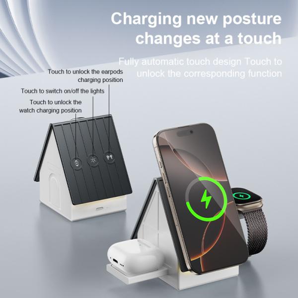 OEM Supported Multifunction Wireless Charger with ≥75% Charging Efficiency and White or Gray Options