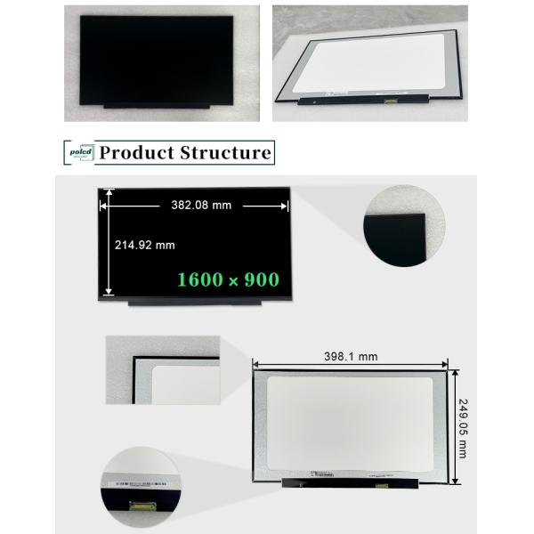 17.3 дюйм Оригинальный NT173WDM-N23 1600x900 Трансмиссивный eDP 60Hz 30 штифтов Замена ЖК-дисплейная панель для ноутбука