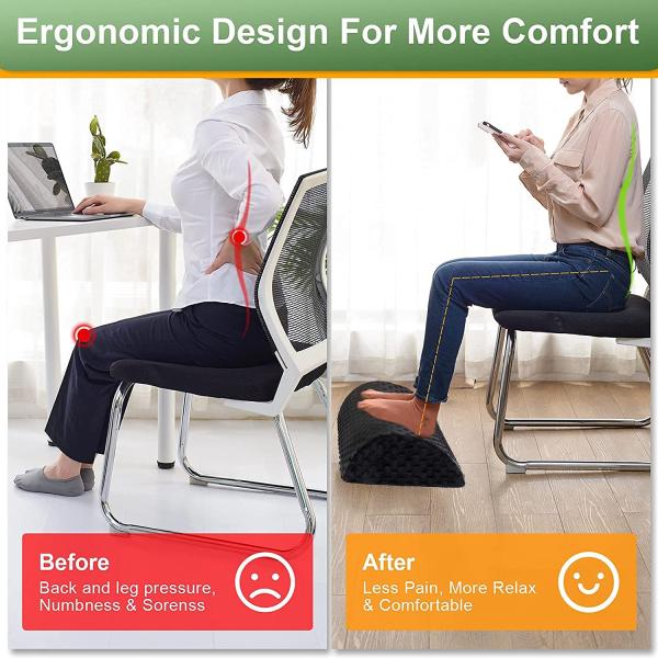 Take Your Camping Comfort to the Next Level with D-Shape Woven Foot Rest Cushion