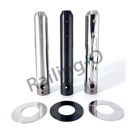 Round Stainless Steel Spigot Satin Finish 2205 Duplex  Glass Pool Fence Spigots