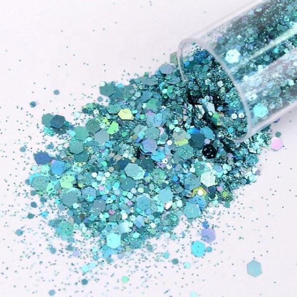 Print Method 1 color Custom Glitter Jar Eco-Friendly Holographic Glitter for Nails Jar Glitter Packing